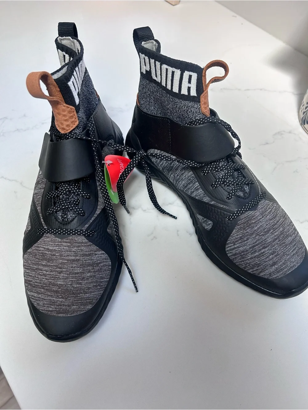 PUMA IGNITE PWRADAPT Hi-Top Golf Shoes – Black/Gray – New w/ Tags